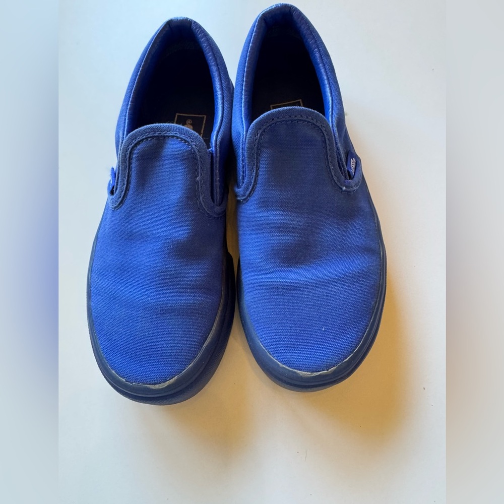 Vans Kids Classic Slip-On Translucent Blue Shoes Sneakers, Size 13